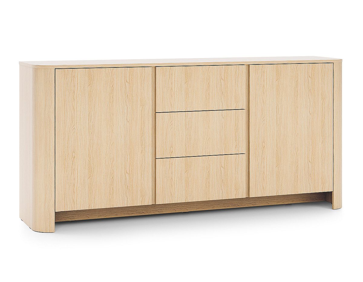 Bari_VIC_K168 Μπουφές Bari με συρτάρια Φυσικός δρυς VICENZA 168x82x39cm - Image 1