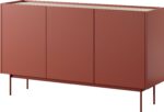Μπουφές Color κεραμικό κόκκινο + Φυσικό  144x83x37cm