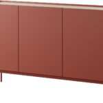 Μπουφές Color κεραμικό κόκκινο + Φυσικό  144x83x37cm