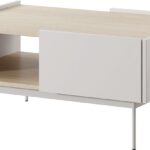 Τραπεζάκι Color Λευκό Kazmir + Φυσικό  97x45x65cm