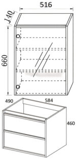 ΣΕΤ ΠΑΓΚΟΥ ELECTRA 60cm χρ. WOODEN BROWN - Image 2
