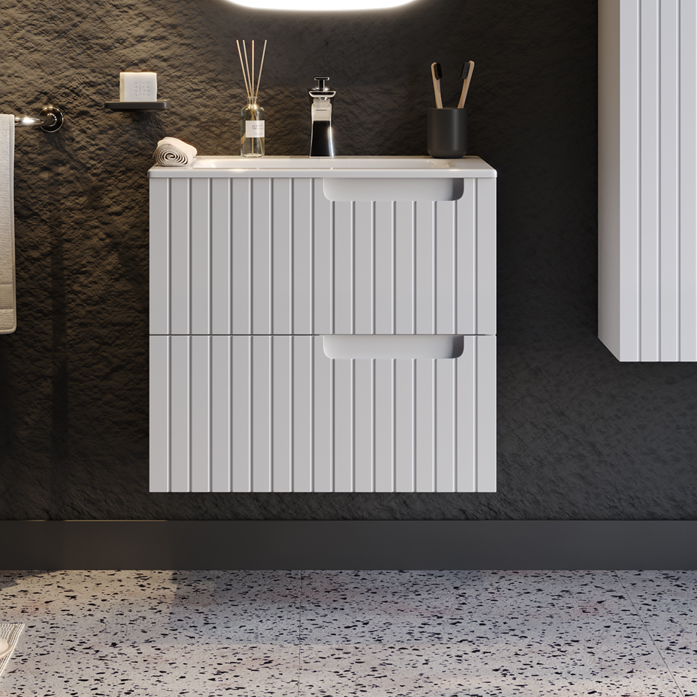 ENZA-60 Πάγκος ENZA Λευκό MDF 18mm Λάκα 60 S3BENZA060WH 61x46.5x52cm - Image 1