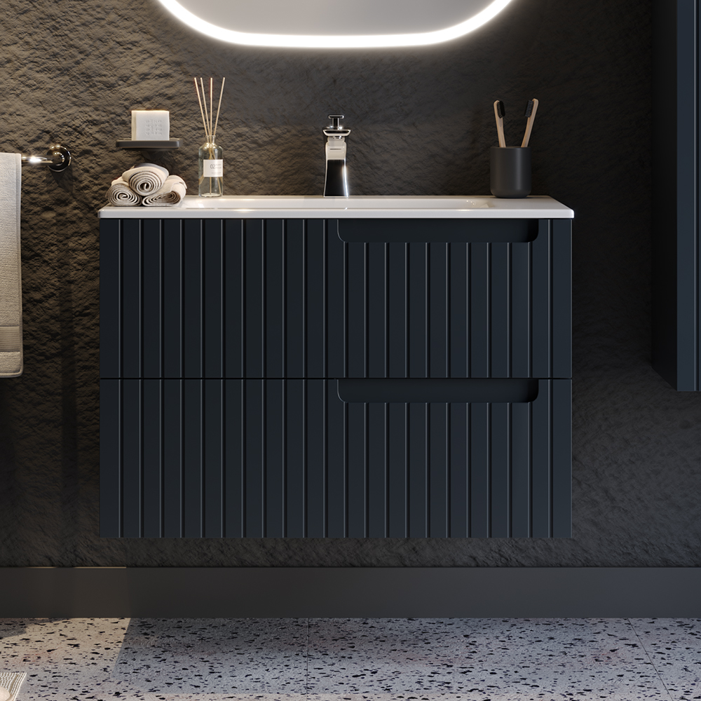 ENZA-80-1 Πάγκος ENZA Ανθρακί MDF 18mm Λάκα 80 S3BENZA080AN 81x46.5x52cm - Image 1