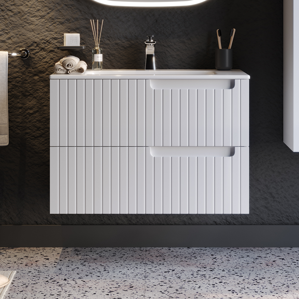 ENZA-80-MAT-BEYAZ Πάγκος ENZA Λευκό MDF 18mm Λάκα 80 S3BENZA080WH 81x46.5x52cm - Image 1