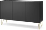 Μπουφές Harmony ανθρακί+Μάρμαρο 144x37x83cm
