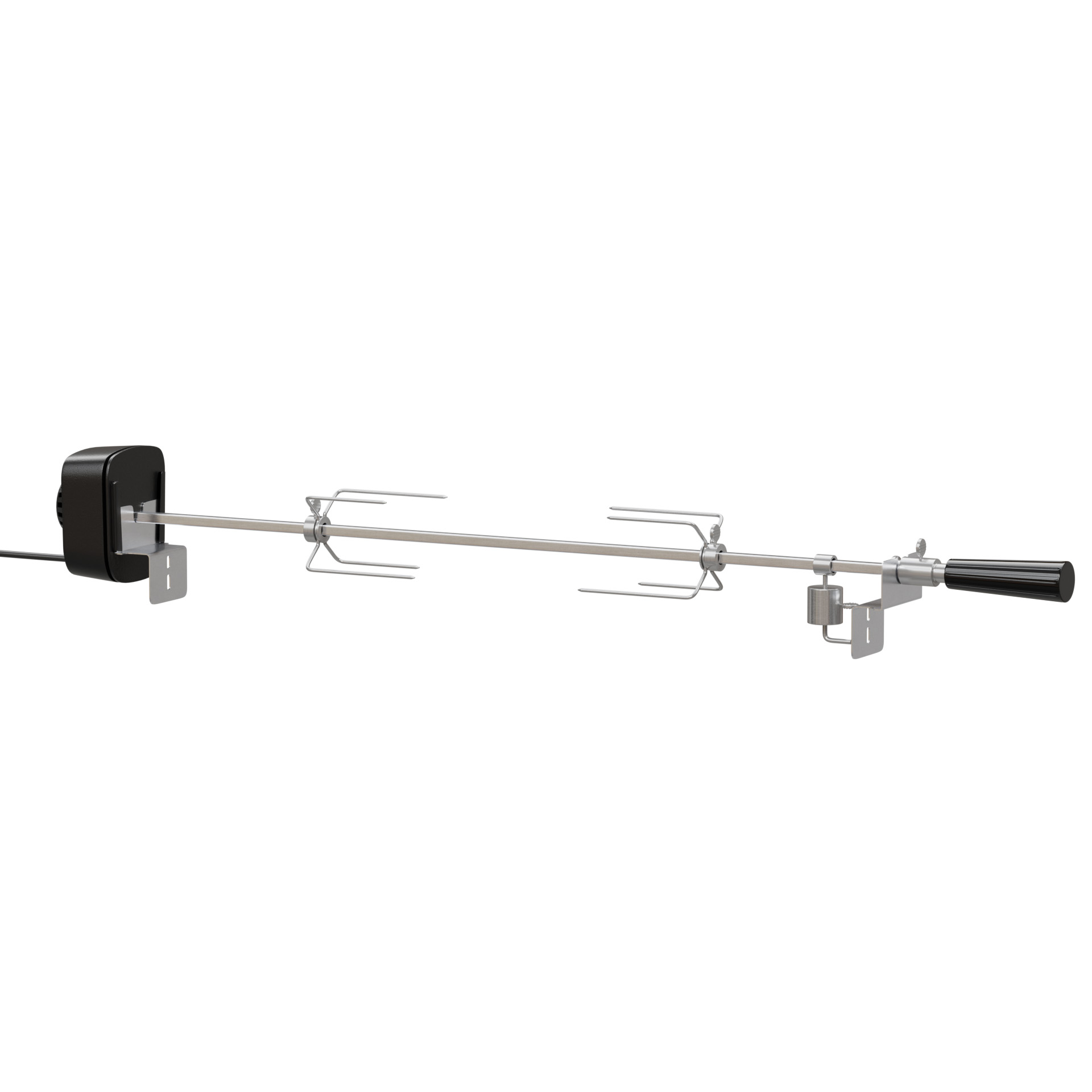 Inox_Rotisserie_w_Electric_Motor_-_Lenght_100cm___Handle_1782240862 ΣΟΥΒΛΑ INOX ΜΕ ΗΛΕΚΤΡΙΚΟ ΜΟΤΕΡ - Μήκος 89cm + ΧΕΡΟΥΛΙ - Image 1
