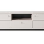 Έπιπλο τηλεόρασης Japandi Λευκό Kazmir 153x56x39cm