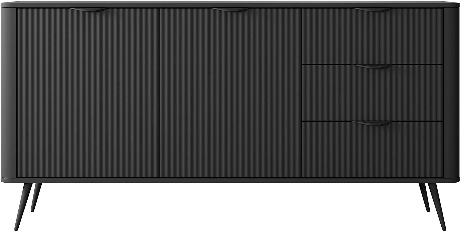 LANTE_21_cz Μπουφές Lante με συρτάρια Ανθρακί 163x81x38cm - Image 1