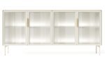 Μπουφές Lumi με βιτρίνα και φωτισμό Λευκό Kazmir 181x82x39cm
