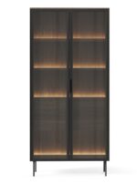 Βιτρίνα Lumi Καρυδιά 91x194x39cm