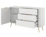 Μπουφές Lante με συρτάρια λευκό 138x81x38cm - Image 2
