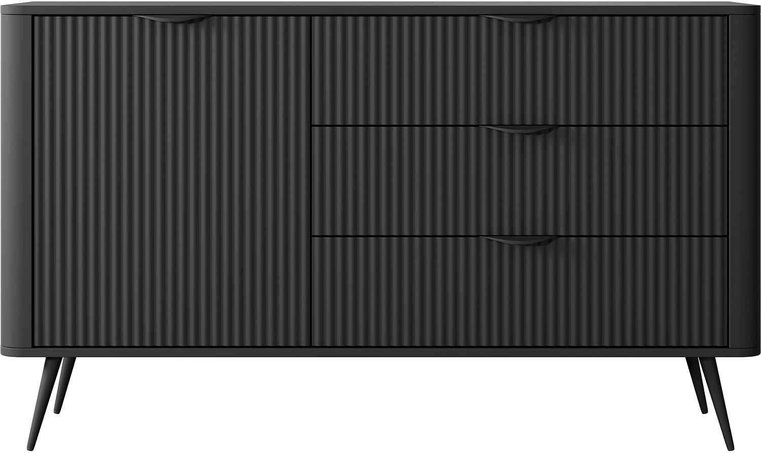 Lante_21s_Cz Μπουφές Lante με συρτάρια Ανθρακί 138x81x38cm - Image 1