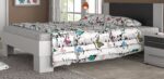 Κρεβάτι LILLY διπλό λευκό + Ανθρακί για στρώμα 160x200cm