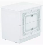 Σετ δύο κομοδίνα Luiza λευκό High gloss 50x49x39cm (ΜxΥxΒ) - Image 2