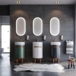 ΚΑΘΡΕΦΤΗΣ LED MASAL ΟΒΑΛ 42cm ΜΕ ΠΕΡΙΜΕΤΡΙΚΟ ΦΩΤΙΣΜΟ χρ. ΛΕΥΚΟ 3MMASL042WHM - Image 3