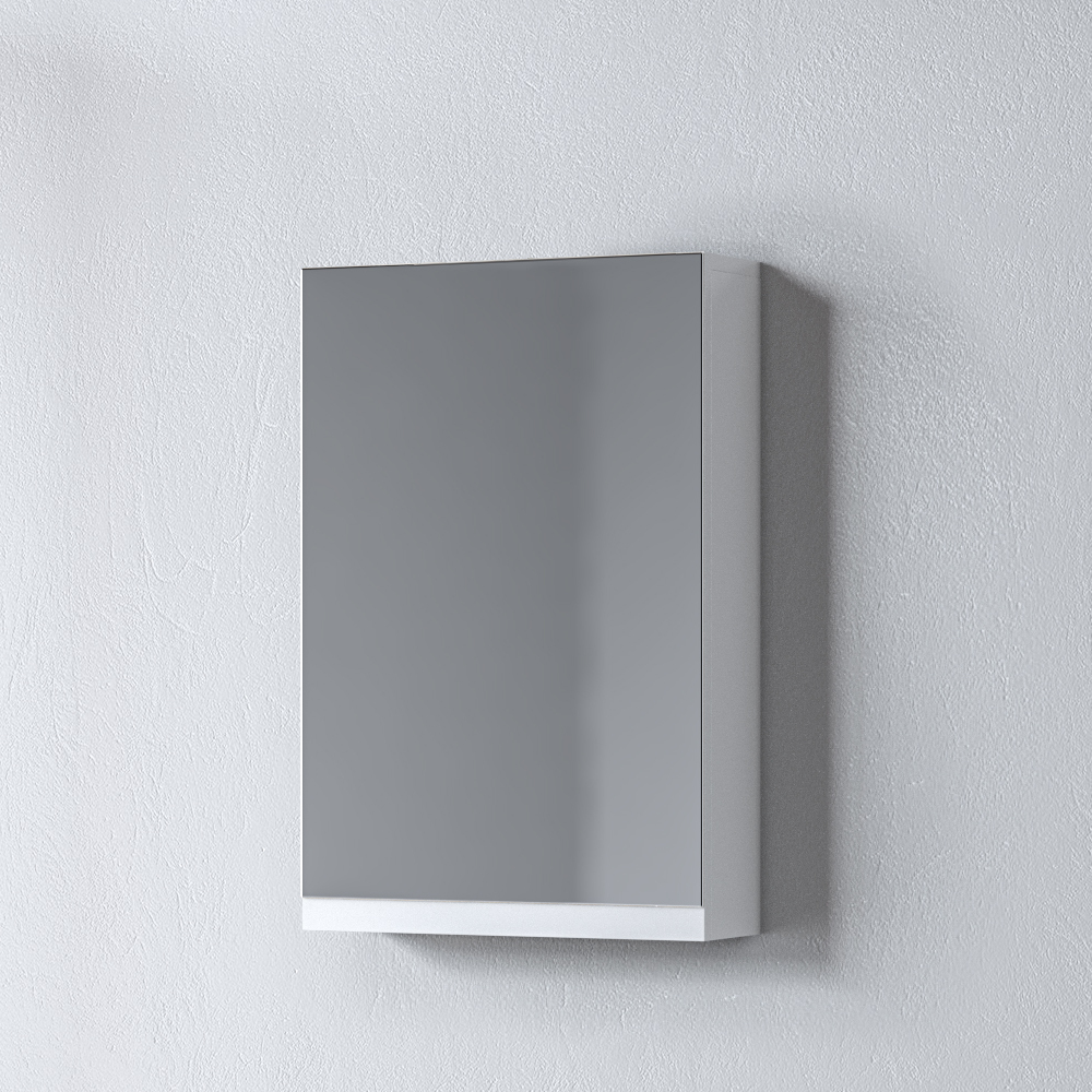 MIRROR_APLO_WHITE Καθρέφτης SIENA WHITE 45 3MSI045GL0W 41,5x12,5x54,50cm - Image 1