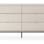 Συρταριέρα Nova Λευκό Kazmir + Ανθρακί 154x91x39cm