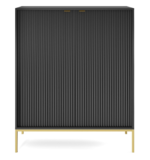 Μπουφές Nova Ανθρακί + Χρυσό 104x125x39cm