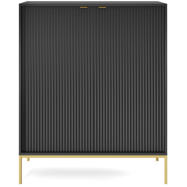 Μπουφές Nova Ανθρακί + Χρυσό 104x125x39cm