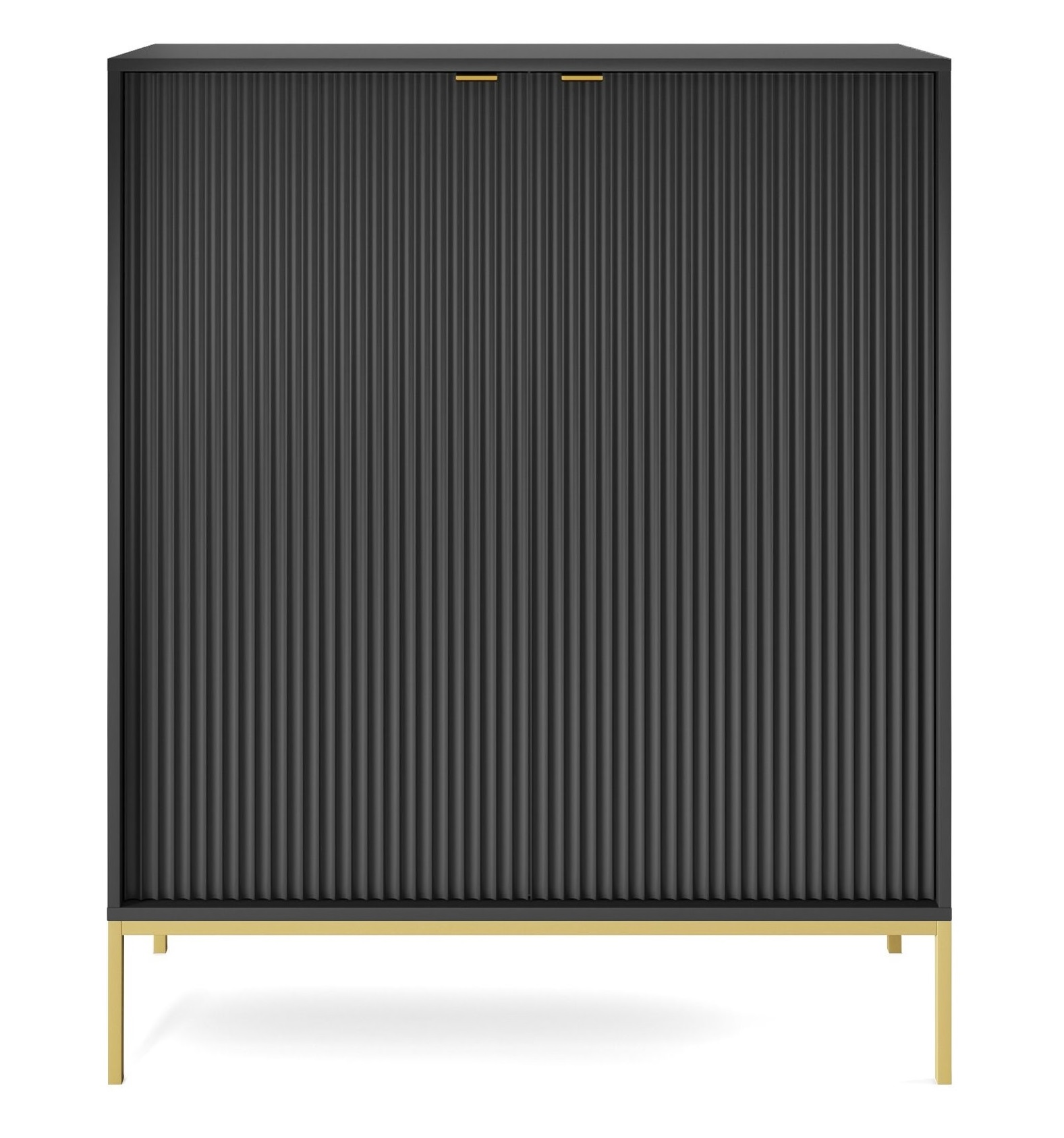 NOVA_K104_CZ_G-1 Μπουφές Nova Ανθρακί + Χρυσό 104x125x39cm - Image 1