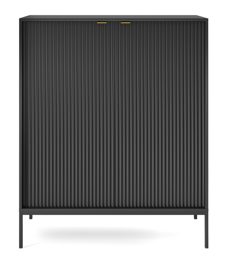 NOVA_K104_CZ_GB Μπουφές Nova Ανθρακί 104x125x39cm - Image 1
