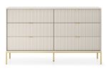 Συρταριέρα Nova Λευκό Kazmir + Χρυσό 154x91x39cm