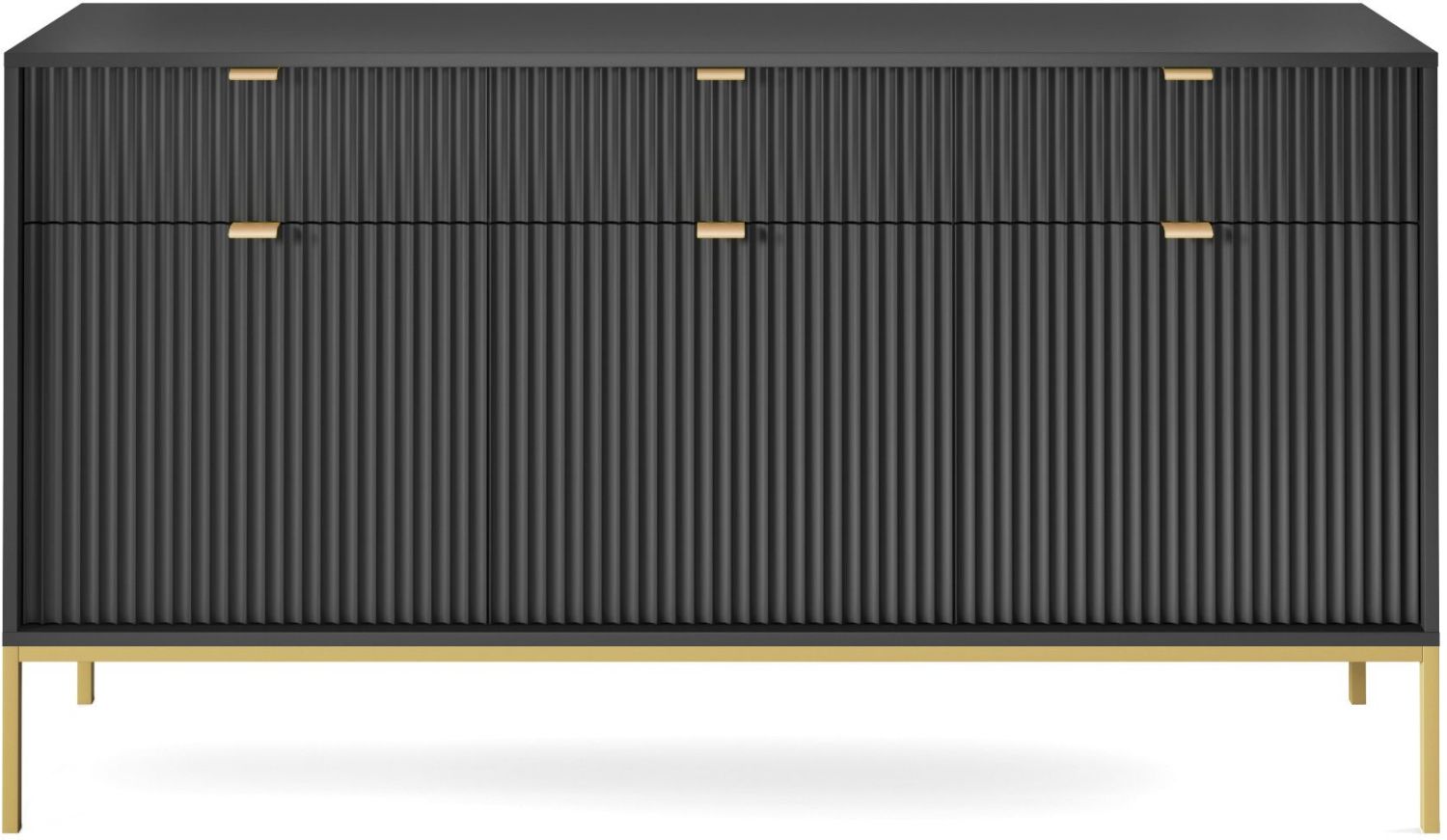 Nova_21_c_G Μπουφές Nova Ανθρακί +χρυσό 154x39x83cm - Image 1