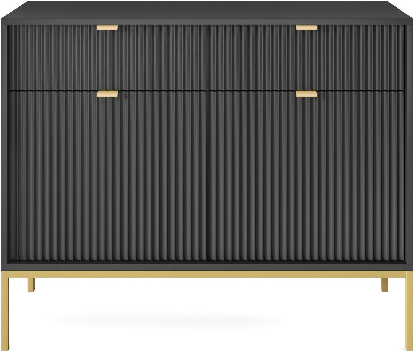 Nova_21sc_g Μπουφές Nova Ανθρακί+χρυσό 104x39x83cm - Image 1