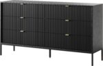 Συρταριέρα Nova χρώμα Ανθρακί με 6 συρτάρια 154x91x39cm - Image 2
