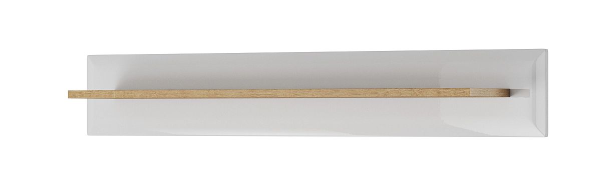 Nr38 Ράφι τοίχου Nordi Higloss λευκό+Riviera 107x17x19cm - Image 1