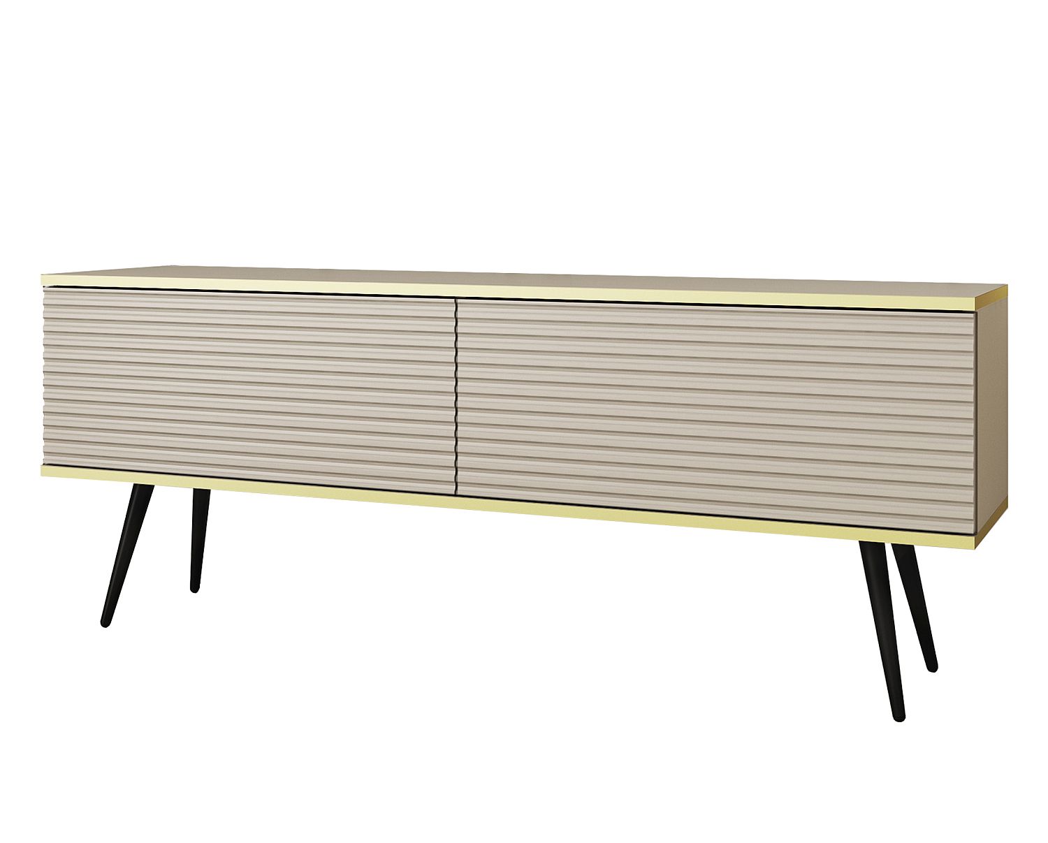 ORO_135_BEZBL_MDF Έπιπλο τηλεόρασης ORO_MDF Μπεζ 135x53x32cm - Image 1
