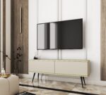 Έπιπλο τηλεόρασης ORO  Μπεζ 135x53x32cm - Image 2