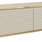 Έπιπλο τηλεόρασης ORO_MDF επιτοίχιο Μπεζ 135x30x32cm