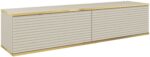 Έπιπλο τηλεόρασης ORO_MDF επιτοίχιο Μπεζ 135x30x32cm