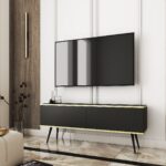 Έπιπλο τηλεόρασης ORO Aνθρακί 135x53x32cm