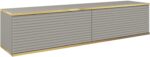 Έπιπλο τηλεόρασης ORO_MDF επιτοίχιο Γκρι 135x30x32cm