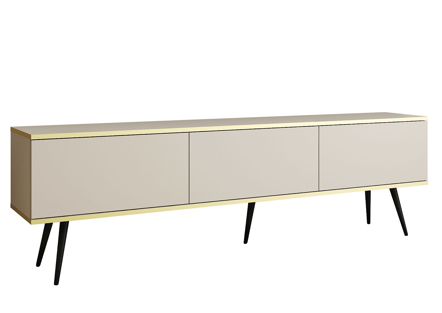 ORO_175_BEZBL Έπιπλο τηλεόρασης ORO Μπεζ + Μαύρο 175x53x32cm - Image 1