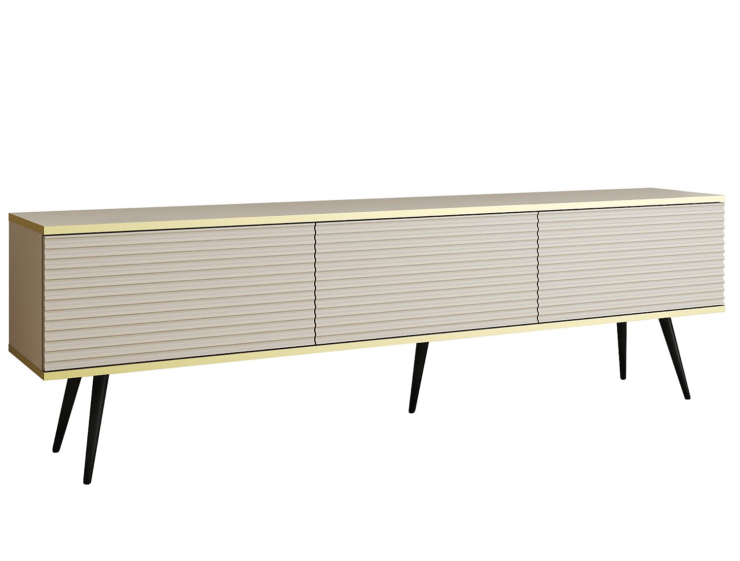ORO_175_BEZBL_MDF Έπιπλο τηλεόρασης ORO_MDF Μπεζ 175x53x32cm - Image 1