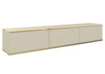 Έπιπλο τηλεόρασης ORO_MDF επιτοίχιο μπεζ 175x30x32cm