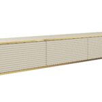 Έπιπλο τηλεόρασης ORO_MDF επιτοίχιο μπεζ 175x30x32cm