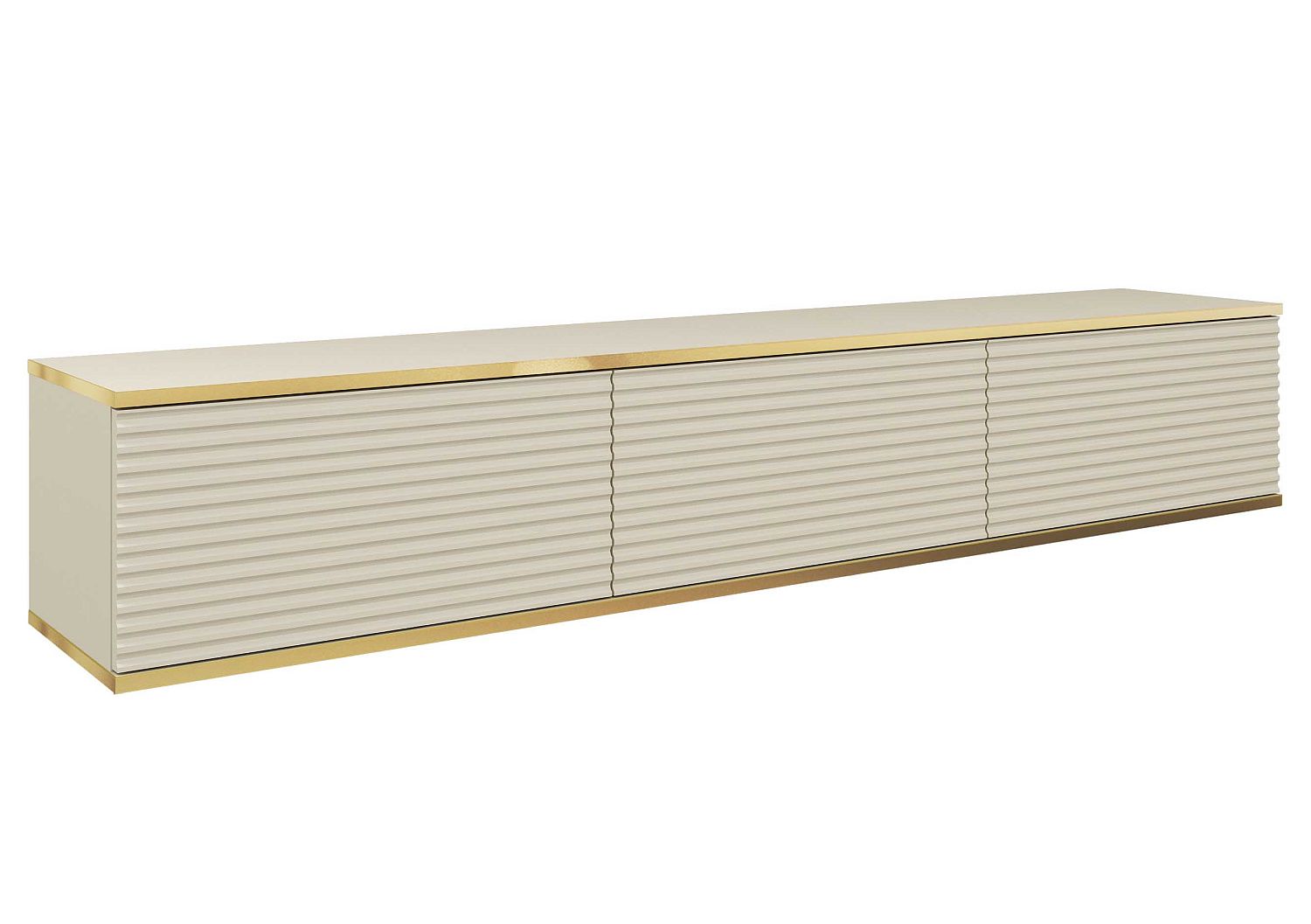 ORO_175_Bz_MDF Έπιπλο τηλεόρασης ORO_MDF επιτοίχιο μπεζ 175x30x32cm - Image 1