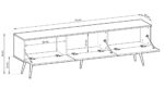 Έπιπλο τηλεόρασης ORO_MDF Ανθρακί 175x53x32cm - Image 2