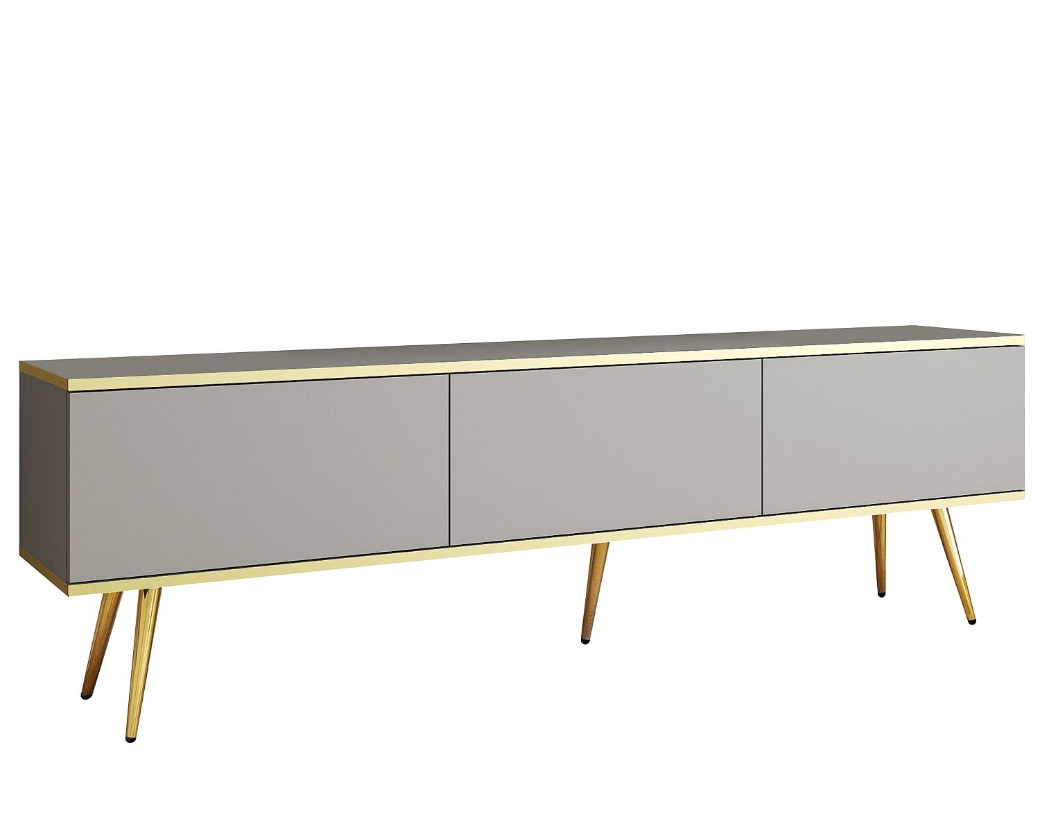 ORO_175_SZARYGL Έπιπλο τηλεόρασης ORO γκρι+ Χρυσό 175x53x32cm - Image 1