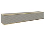 Έπιπλο τηλεόρασης ORO_MDF επιτοίχιο γκρι 175x30x32cm