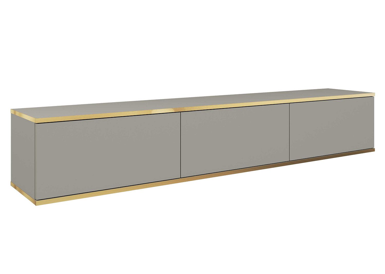ORO_175_Szary Έπιπλο τηλεόρασης ORO επιτοίχιο γκρι 175x30x32cm - Image 1