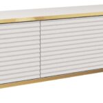 Έπιπλο τηλεόρασης ORO_MDF επιτοίχιο Λευκό 175x30x32cm