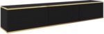 Έπιπλο τηλεόρασης ORO_MDF επιτοίχιο ανθρακί 175x30x32cm - Image 2