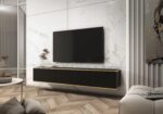 Έπιπλο τηλεόρασης ORO_MDF επιτοίχιο ανθρακί 175x30x32cm