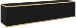 Έπιπλο τηλεόρασης ORO_MDF επιτοίχιο ανθρακί 135x30x32cm