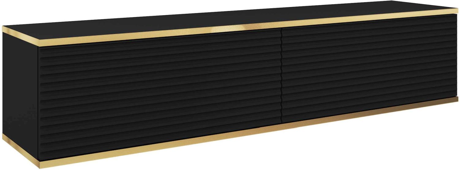 ORO_STV_c_MDF Έπιπλο τηλεόρασης ORO_MDF επιτοίχιο ανθρακί 135x30x32cm - Image 1